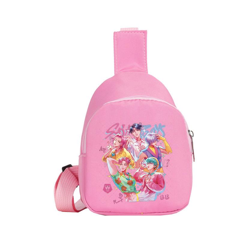 Children'S Breast Bag Animation Cartoon Peripheral Printing Casual Shoulder Bag Going Out Portable Messenger Bag
