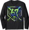 67 Baseball Drip Effect - Six Seven Meme Graphic Long Sleeve T-Shirt