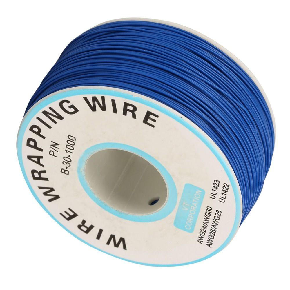 30AWG Wire Wrapping Copper Wire 0.25mm Core Diameter 200M Single Copper Wire Strand Tin Plated Copper Cord Electronic Test