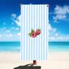 Blue and White Striped Raspberry Print Beach Towel Watercolor Blueberry Towel for Men Women Ideal for Summer Beach Trips