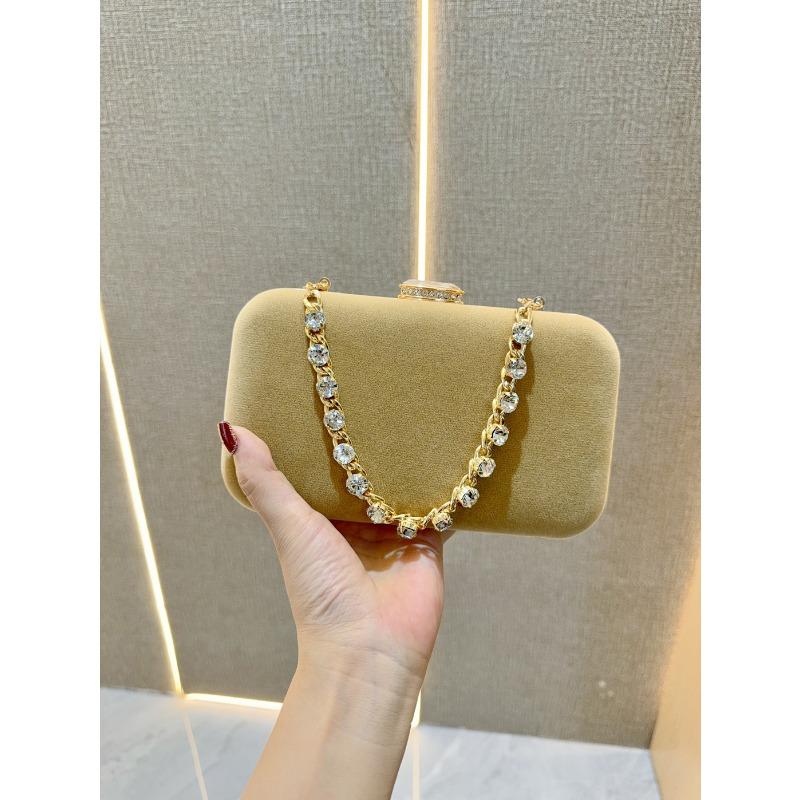 Geantă de mână din piele întoarsă cu diamante, geantă de cină Cheongsam asortată, geantă de mână pentru femei