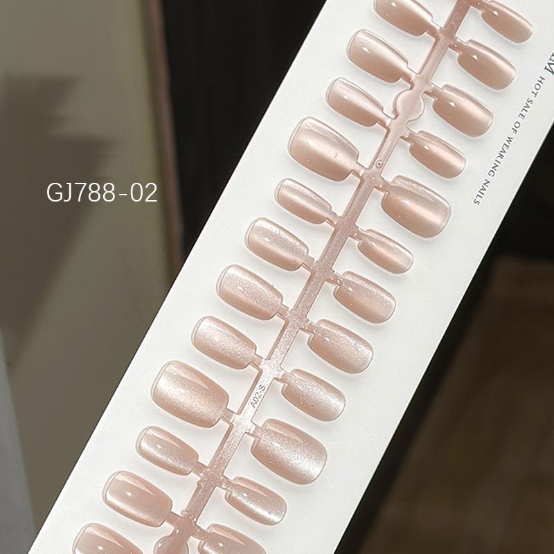 

30 шт. Короткие накладные ногти Aurora Cat Eyes Pure Ballerina Decoration носимые накладные ногти полное покрытие типсы искусство GJ788-02