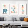 Druck Poster Kind Illustration Kindergarten ästhetische süße Tier Obst Leinwand Malerei Wand Kunst Bild Kleinkind Mutter Zimmer Dekor