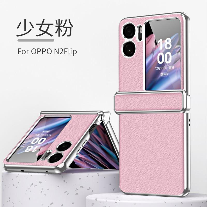 Magnetic Snap Case OPPO Find N2 Flip Leather-Feel Full Cover Shockproof Protective Shell With Anti-Fingerprint Design