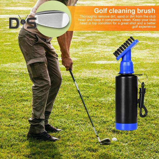 Golfschläger-Reinigungsbürste, Quetschwasserflasche, Golfschlägerreiniger mit Clip, wichtiges Golfzubehör für Golfer