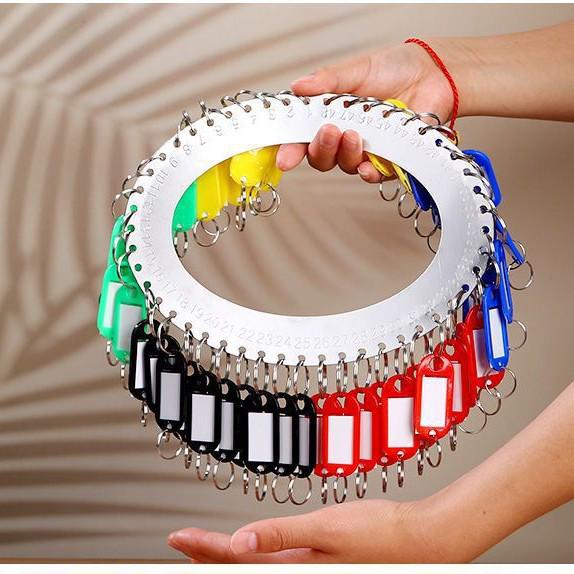 

Multi-Loop Key Ring with Tags for Key Storage and Organization Tag Number Plate - Mixed Colors - 1 Piece