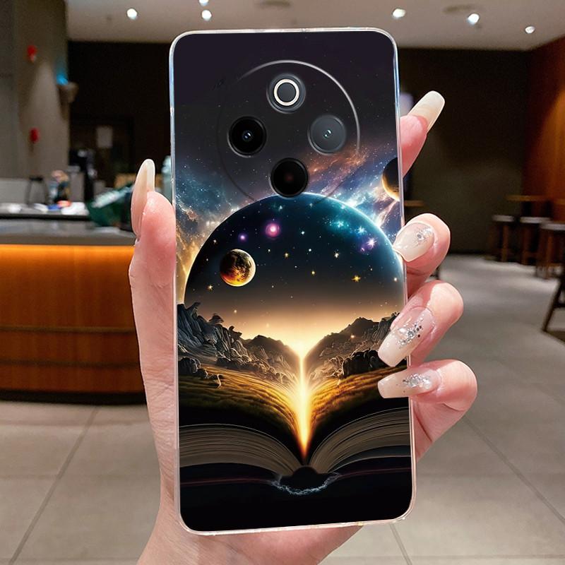 Shockproof Soft Phone Case For Vivo iQOO Z10/Y300 Pro/Y300 Pro+ Plus/T4 Unique Design Elegant Pattern TPU Transparent Casing