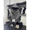 Women Summer Sunscreen Hooded Thin Jacket Loose Vintage High Street College Outerwear