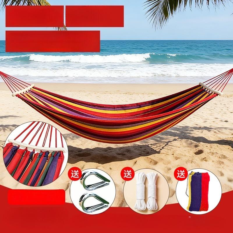 1Pc Outdoor Canvas Hammock Adult Anti-rollover Thickened Swing Hot Sale Home Yard Camping Portable Hammock