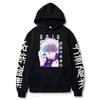 Jujutsu Kaisen Gojo Satoru Anime Grafiska Huvtröjor Vintage Överdimensionerad Huvtröja Hip Hop Långa Ärmar Bomullshuvtröja Herr Dam Kläder