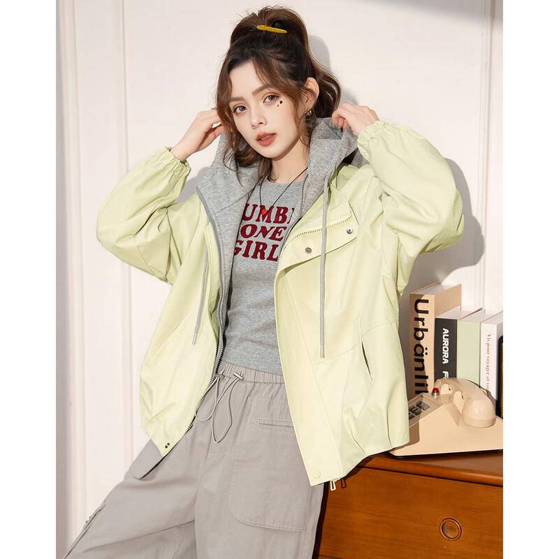 ET BOITE Women's Fashionable Hooded Short Casual Jacket