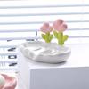 Creative Flower Soap Dish - Punch-Free, Drainage Holder for Washbasin - Ideal for Student Dorms and Homes.