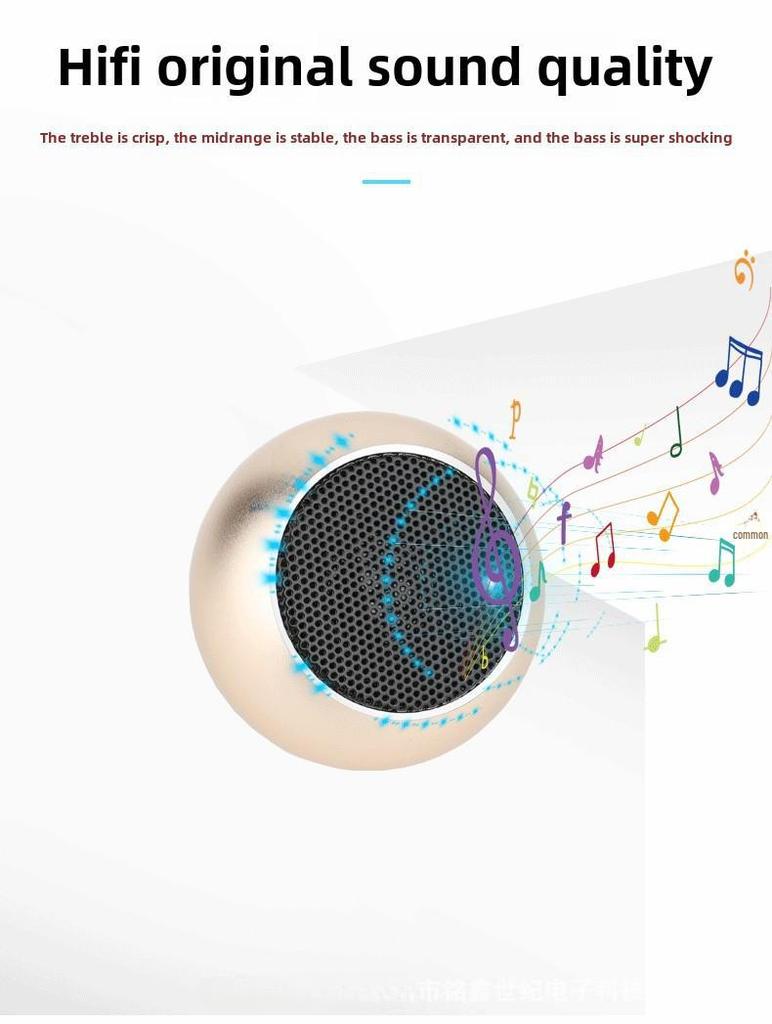 Metal Card-Insertable Bluetooth Mini Speaker with Subwoofer
