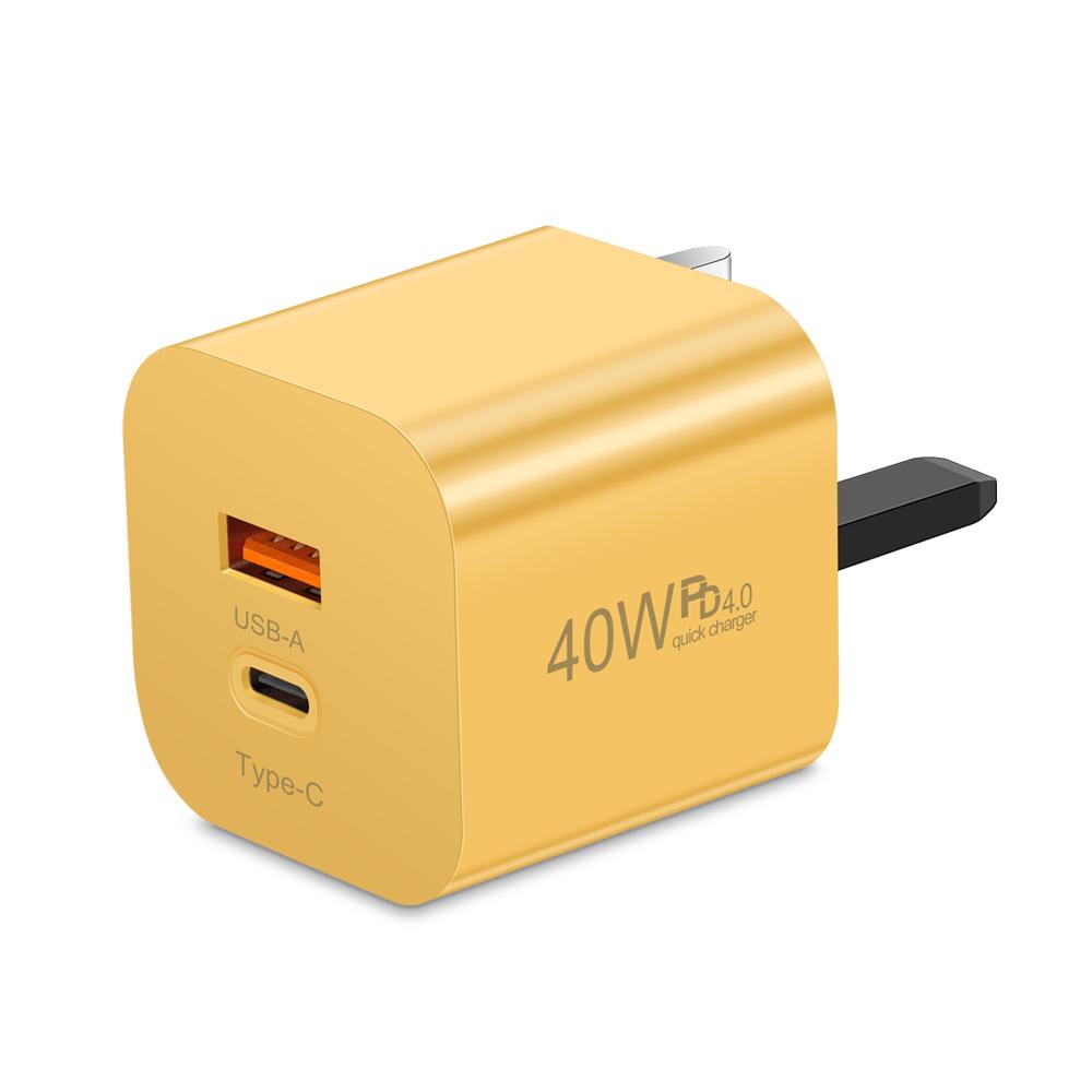 40W USB C Charger PD Quick Charge Dual Port Type C Fast Charging USB QC 3.0 Charger Adapter for IPhone 16 15 Xiaomi Samsung Macbook