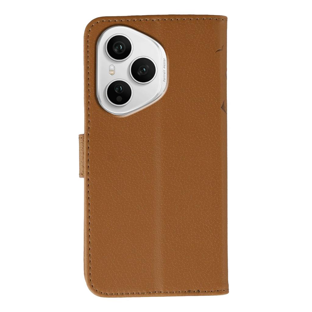 For Honor 400 Pro 5G (Global) Case Feather Imprint PU Leather Wallet Phone Cover
