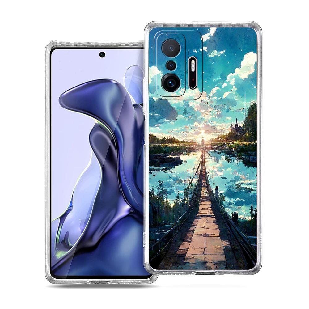 Anime Landscape Phone Case For Xiaomi 14 13 12 Lite Mi 11 Ultra 11X 13T 12T 11T For Poco X5 X4 X3 NFC F5 F4 M4 Pro 5G Cover