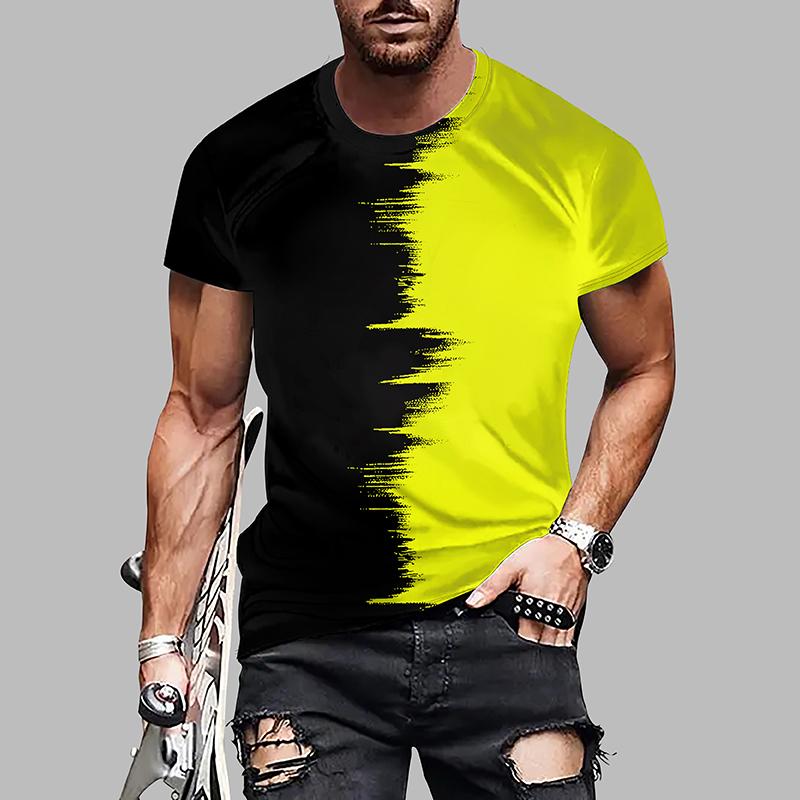 Nowy Letni Męski T-shirt Modny Osobowość Wszechstronny z Nadrukiem Męski T-shirt Top