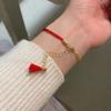 Fashion Flower Cartoon Animal Bracelet With Bell Women Cute Fox Vintage Jewelry Lucky Rope Bracelet For Family Lovers Gift