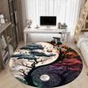Yin-Yang Tree of Life: Harmony in NatureRound Non-Slip chair mat chair carpet for office Rugs for Office Decor Gift For Valentine's Day Mother's Day H