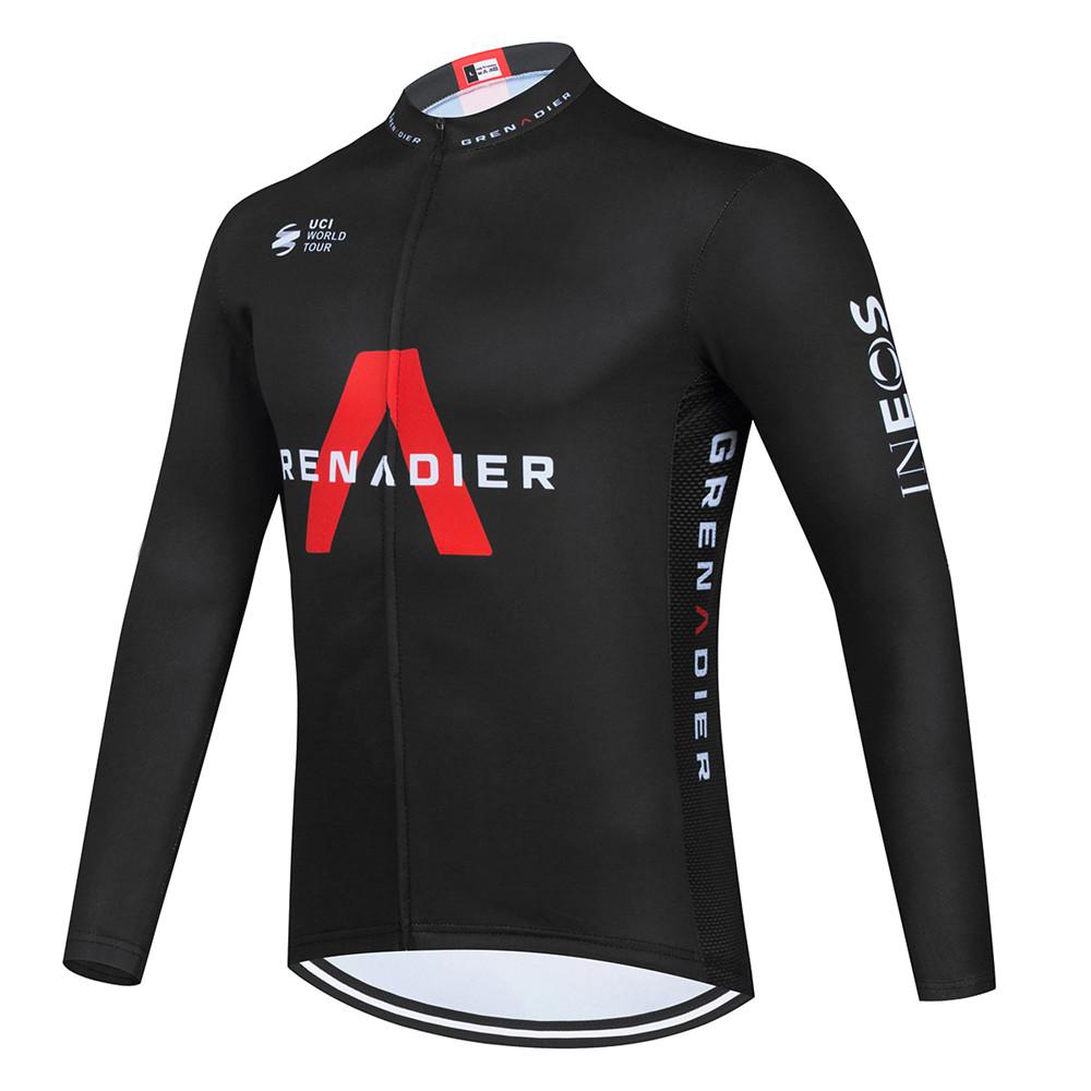 Ineos Team Long Sleeve Cycling Jersey Set for Men, MTB Bike Clothing, Bicycle Wear, 19D Gel Bib Pants 2026