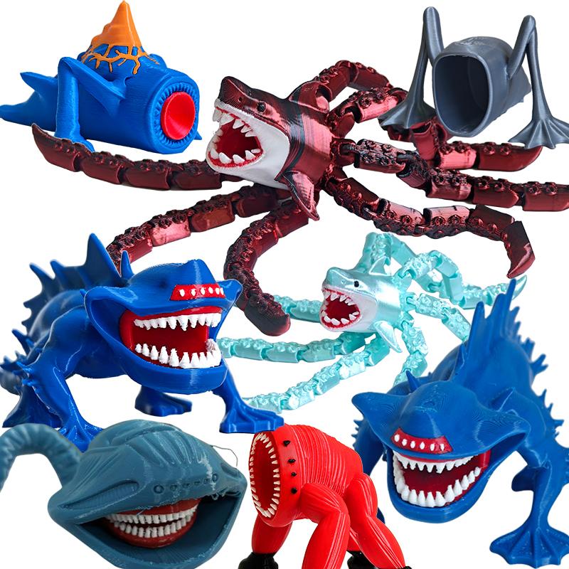 Bloop Potwór morski Drukowany 3D Subnautica Lewiatan EL Gran Maja Pożeracz mórz Figurka potwora Kreatywny Kolekcjonerski prezent o tematyce horroru