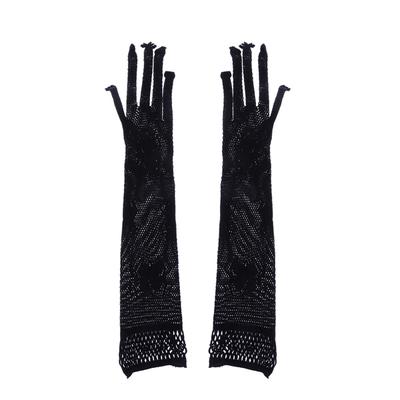Dirance Etiquette Openwork Evening Gloves Women Elbow Length Retro Opera Props Wedding Gloves