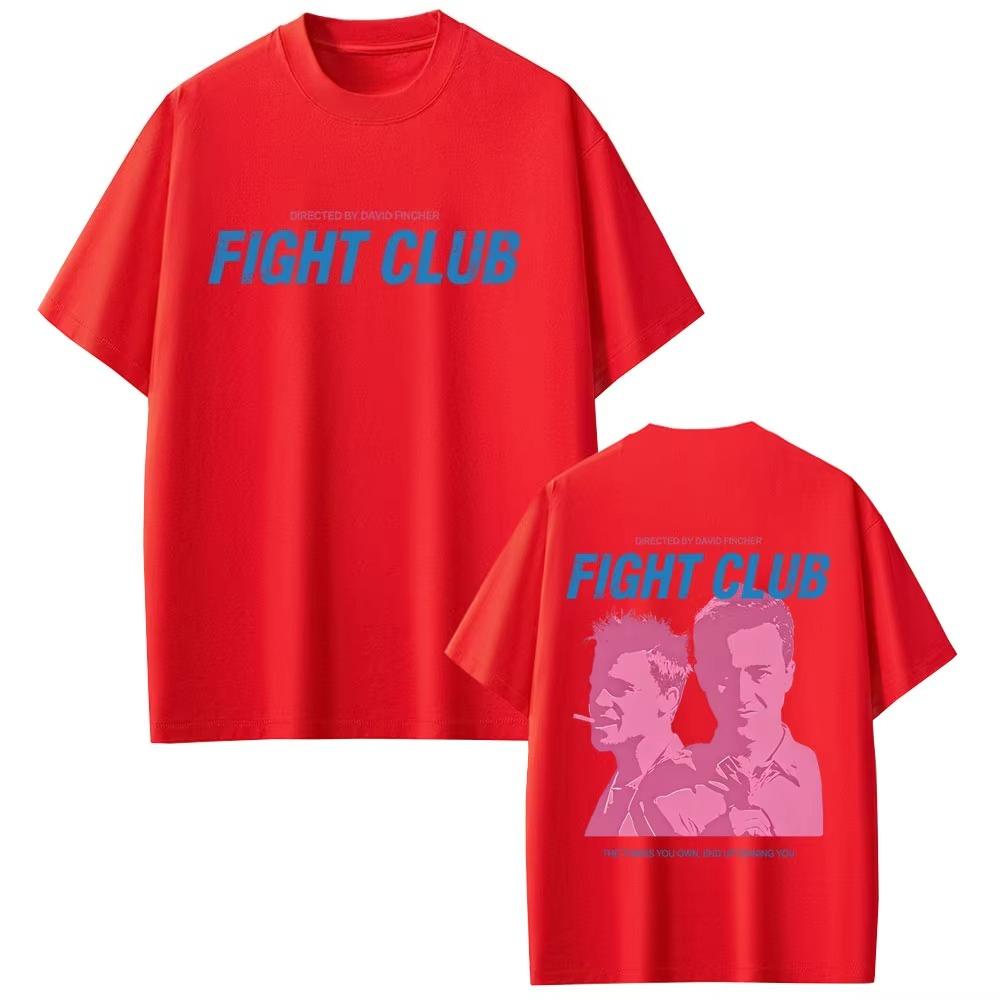 2026 Summer Hot Sale Movie Fight Club Graphic T Shirt Y2k Unisex Unisex Casual Vintage Tshirt Hip Hop Streetwear Oversized Tshirt
