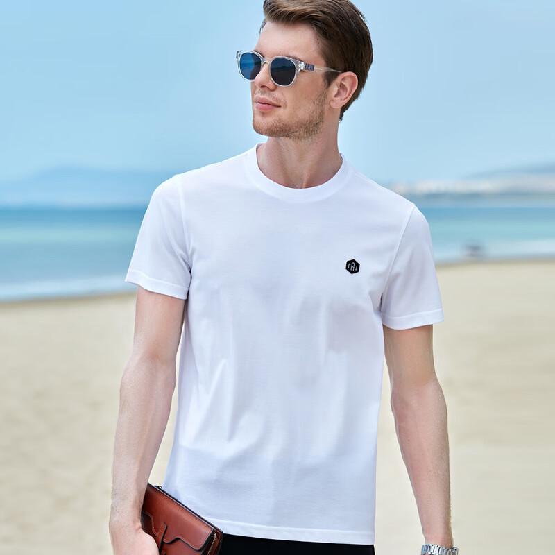 Antonio Men s Silk Cotton Blend Pique Crew Neck T-Shirt XL