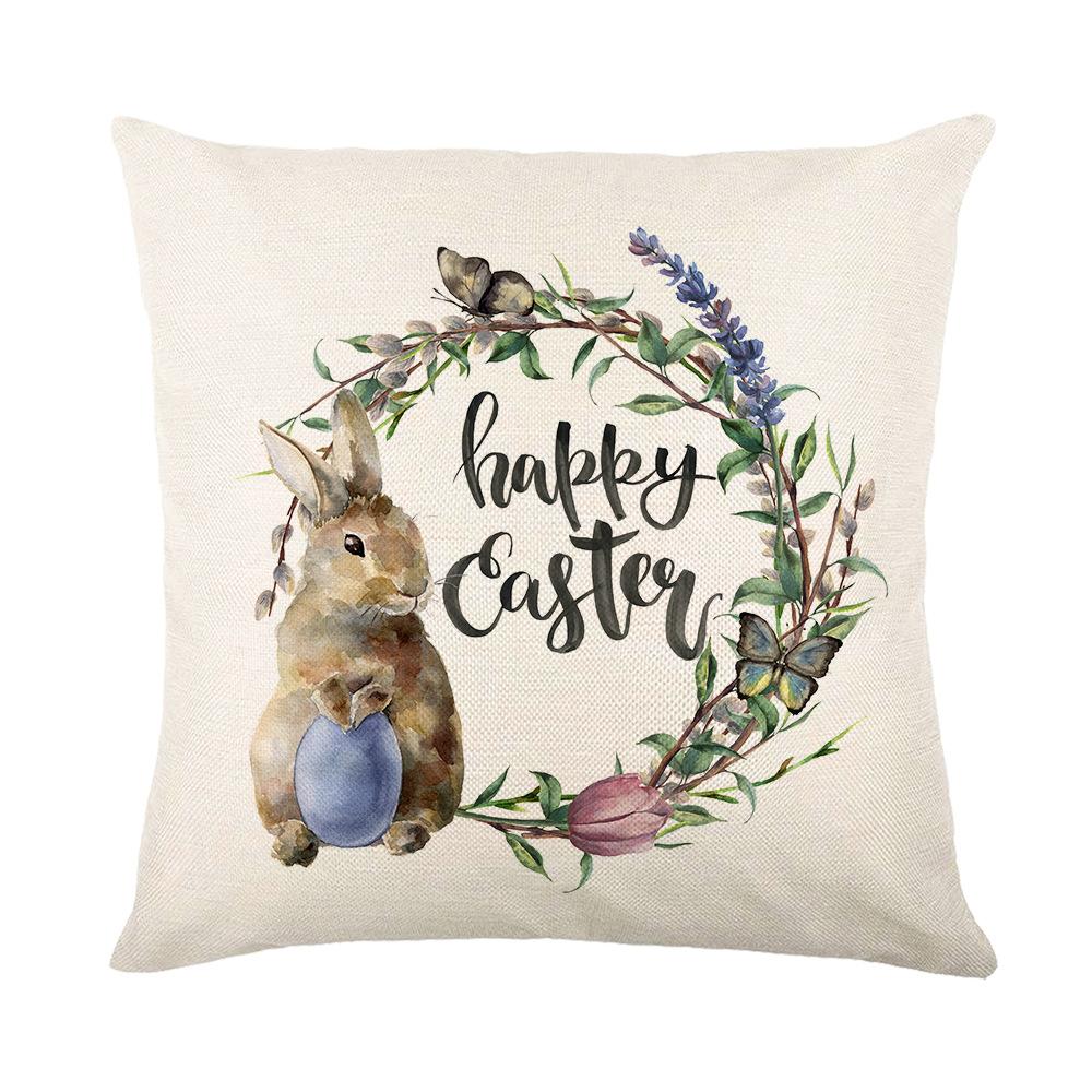 Easter Pillowcase Holiday Decoration Pillowcase Sofa Cushion Pillowcase