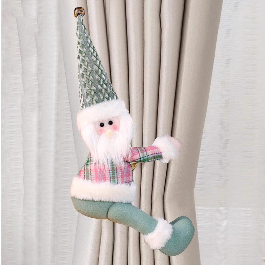 Christmas Curtain Buckle Snowman Gnome Drapery Holders Christmas Curtain Drapery Tiebacks Decoration Christmas Drape Buckles