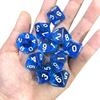 10Pcs 10 Sided Dice D10 Polyhedral Clear Transparent Dices For Board Games 0-9 Number 18Mm Rpg Dice Family Dice