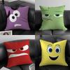 CARTOON ANGRY EYES Cute Cushion Cover Pillowcase Ultra Soft Skin Friendly Fabric Cloud Like Comfort  Concealed Zipper