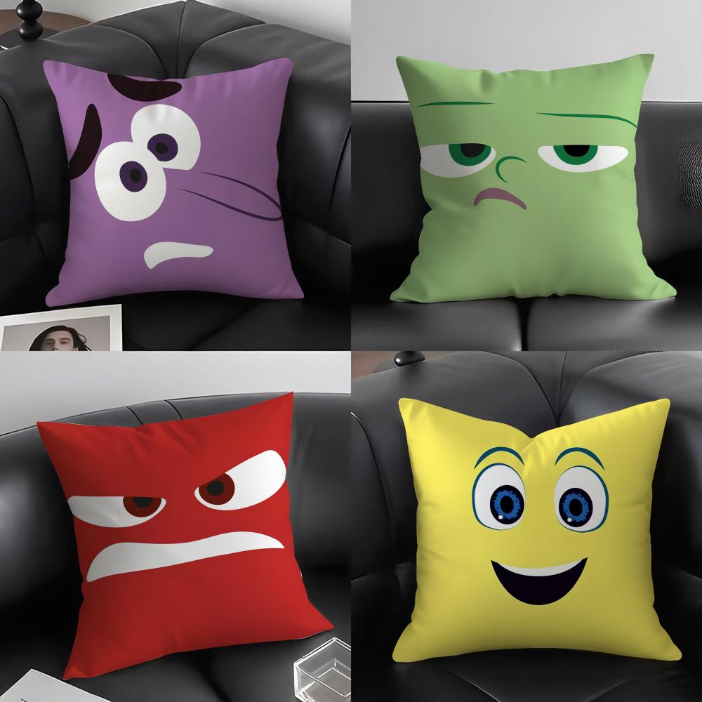CARTOON ANGRY EYES Cute Cushion Cover Pillowcase Ultra Soft Skin Friendly Fabric Cloud Like Comfort  Concealed Zipper
