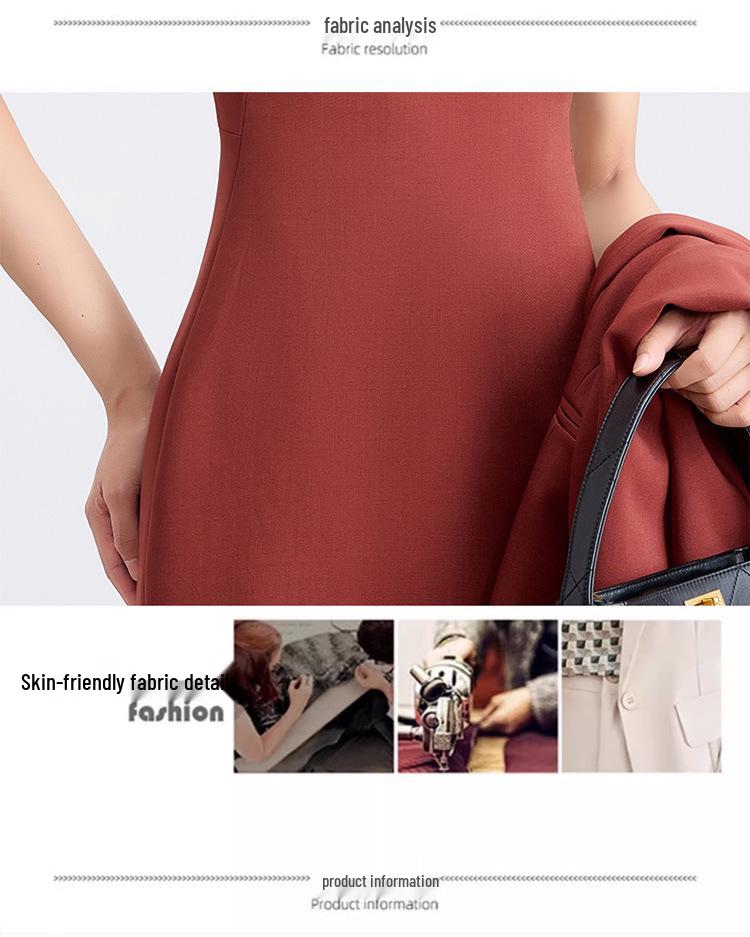 Women's 2025 Sleeveless Slim Fit Mid-Length Professional Dress