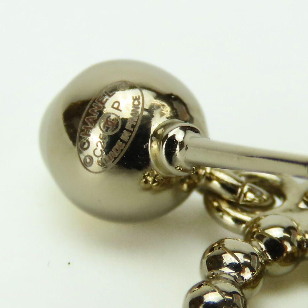 Used CHANEL Pierce COCO Mark metal 6.4g Silver heart