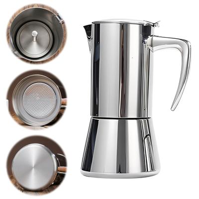 300ml/200ml Kávovar 304 Nerezová ocel Kávovar s designem perkolátoru Espresso hrnec pro domácnost a kempování