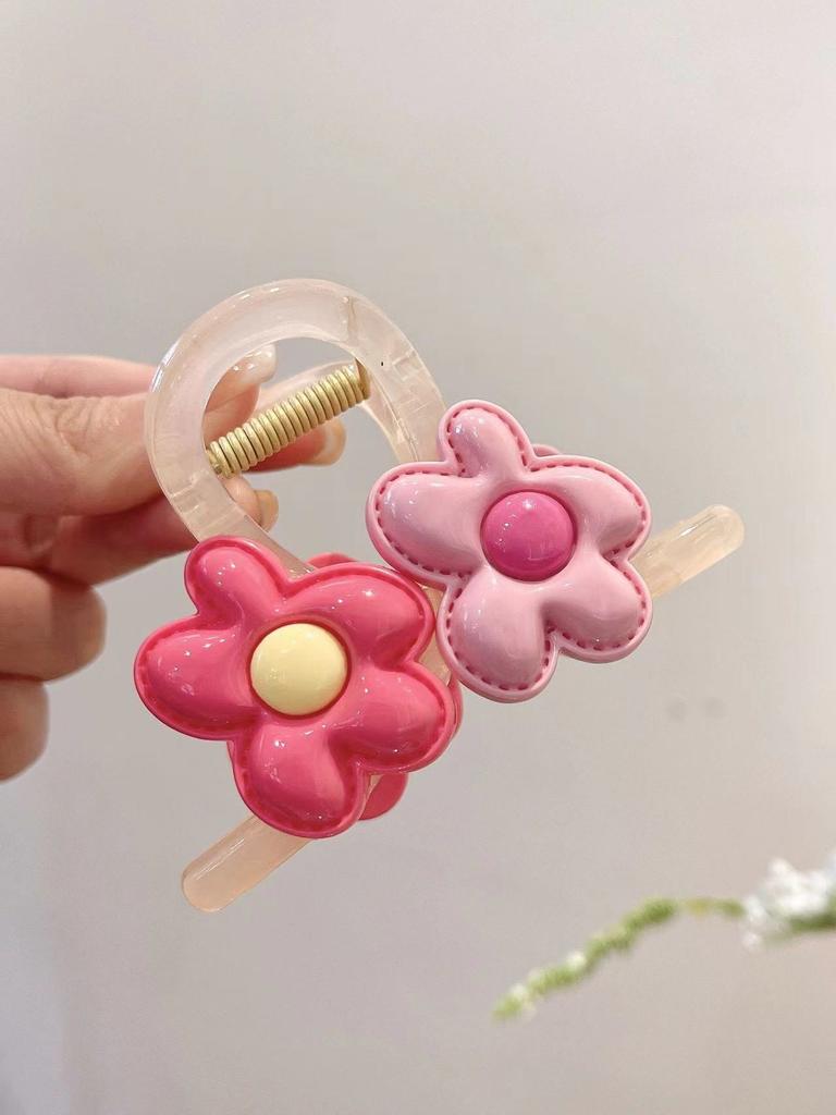 1Pcs Fashion Cute Contrasting Flower Hair Claws For Women Girls Party Hair Accessories