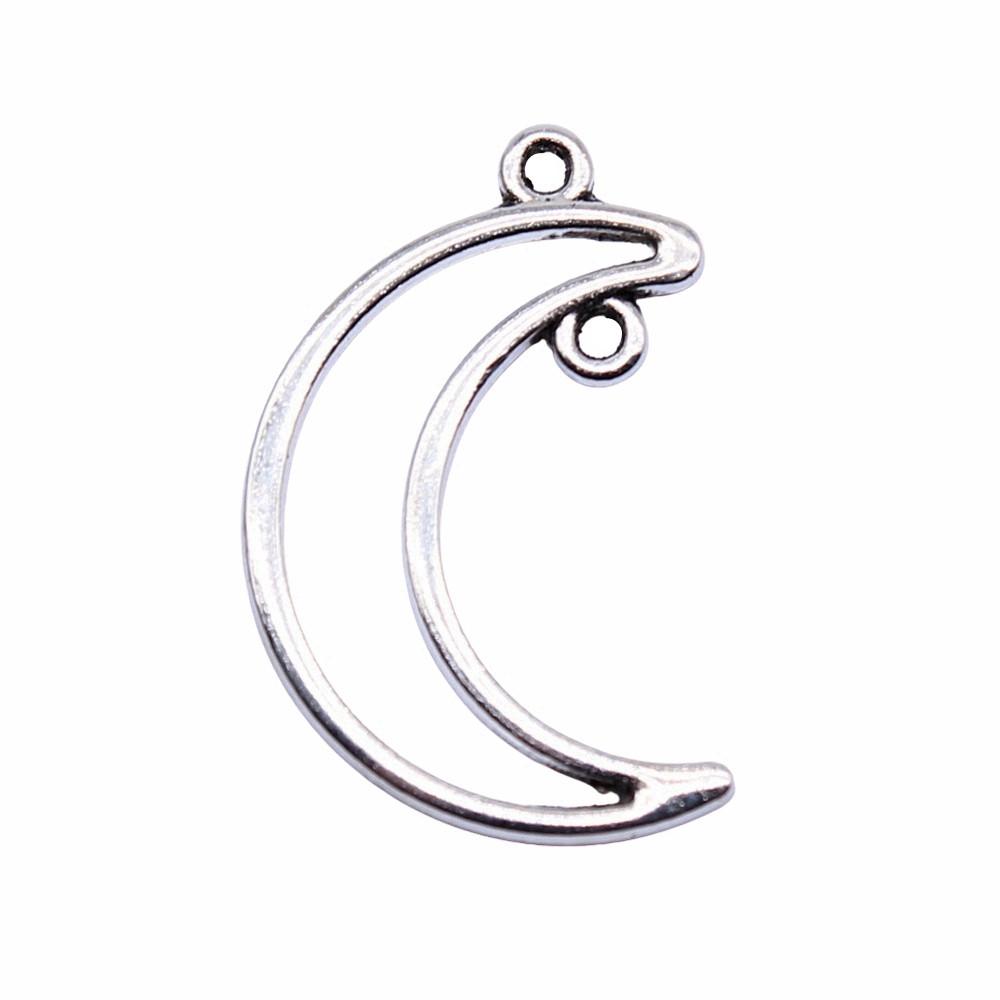 Irregular Oval Frame Connectors Moon Hammered Texture Links For Earring Making