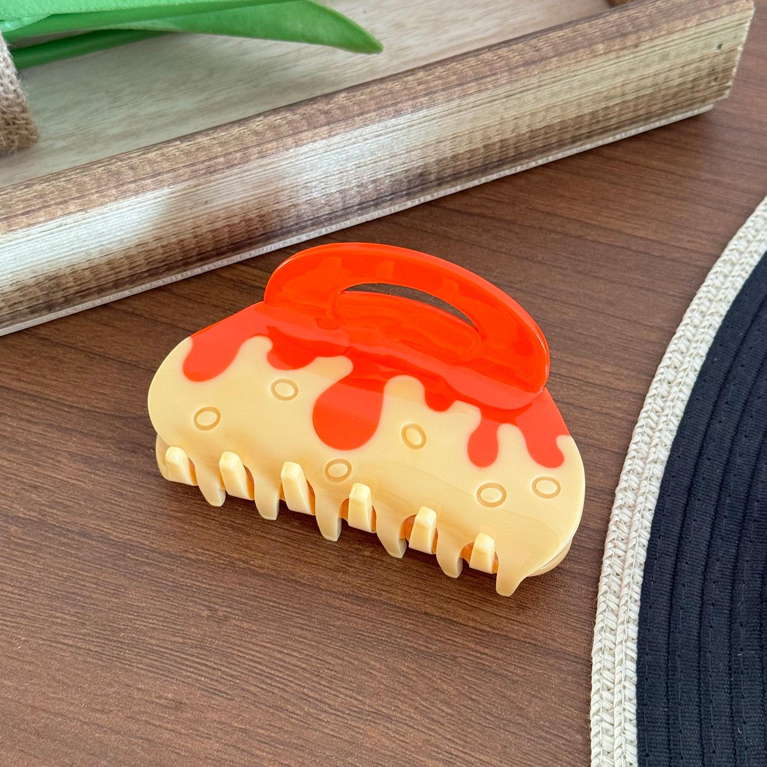 

Acetate Fashionable Hair Claw Clip In Vibrant Shades For Highend Hairstyles Orange Yellow