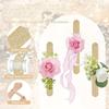 2pz Braccialetti Corsage da Polso Fai da Te Multiuso Corsage Polso Fascetta Floreale Fidanzamento
