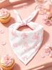Summer Fruit Print Soft Dog Triangle Bandana, Pet Scarf Bib Accessory