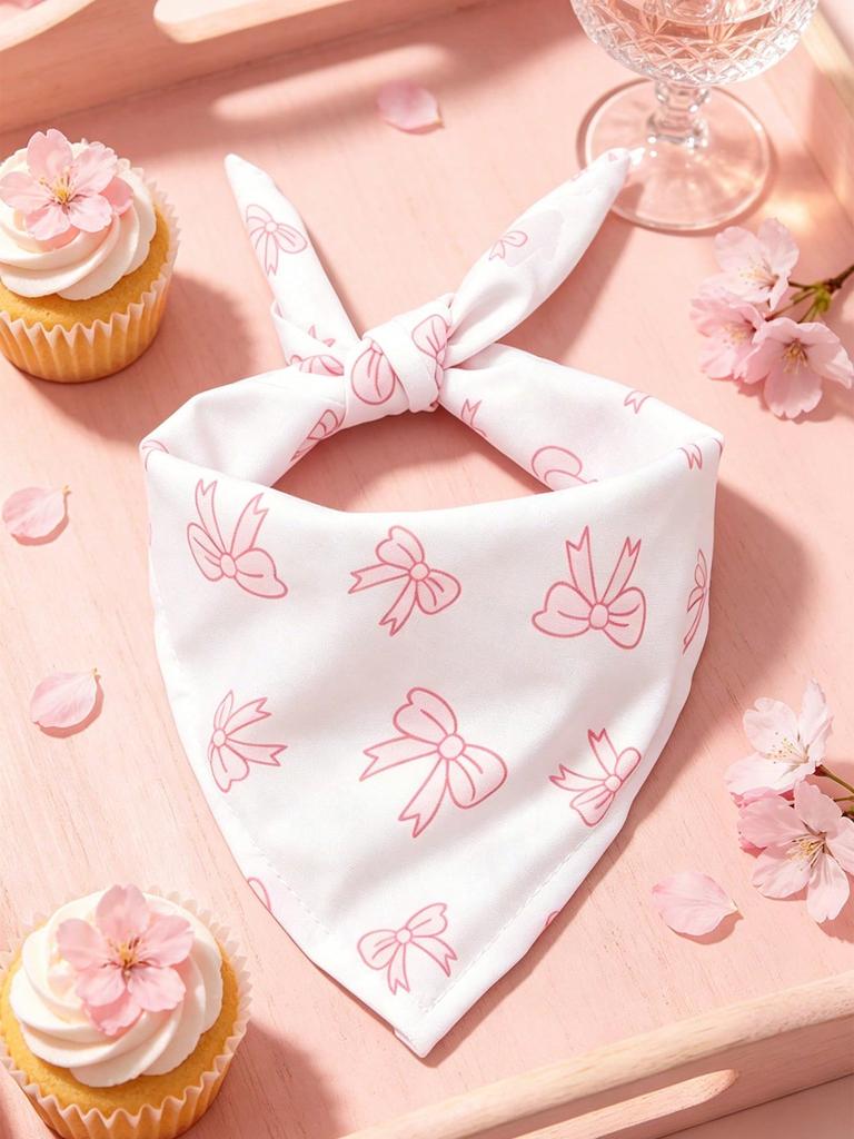 Summer Fruit Print Soft Dog Triangle Bandana, Pet Scarf Bib Accessory