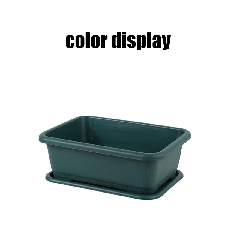 Vegetable Planter Shatterproof Impact Resistance Drain Hole Design Rectangular Flower Pot Windowsill Planter Box Garden Supplies