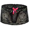Men Lace Sheer Girly Underwear Sexy Sissy Pouch Panties Femboy Low Rise Bow Lingerie Skirted G-String T-Back Thong Gay Nightwear