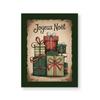 Vintage Christmas Metal Wall Decoration, Holiday Sticker Sign