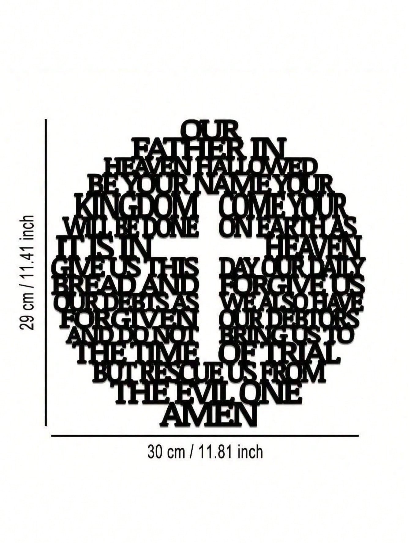 

Bohemian Jesus Christ Cross Circular Iron Wall Art Religious Inspirational Scripture Plaque for Home Church Patio Holiday Gift TY7383 різнокольоровий