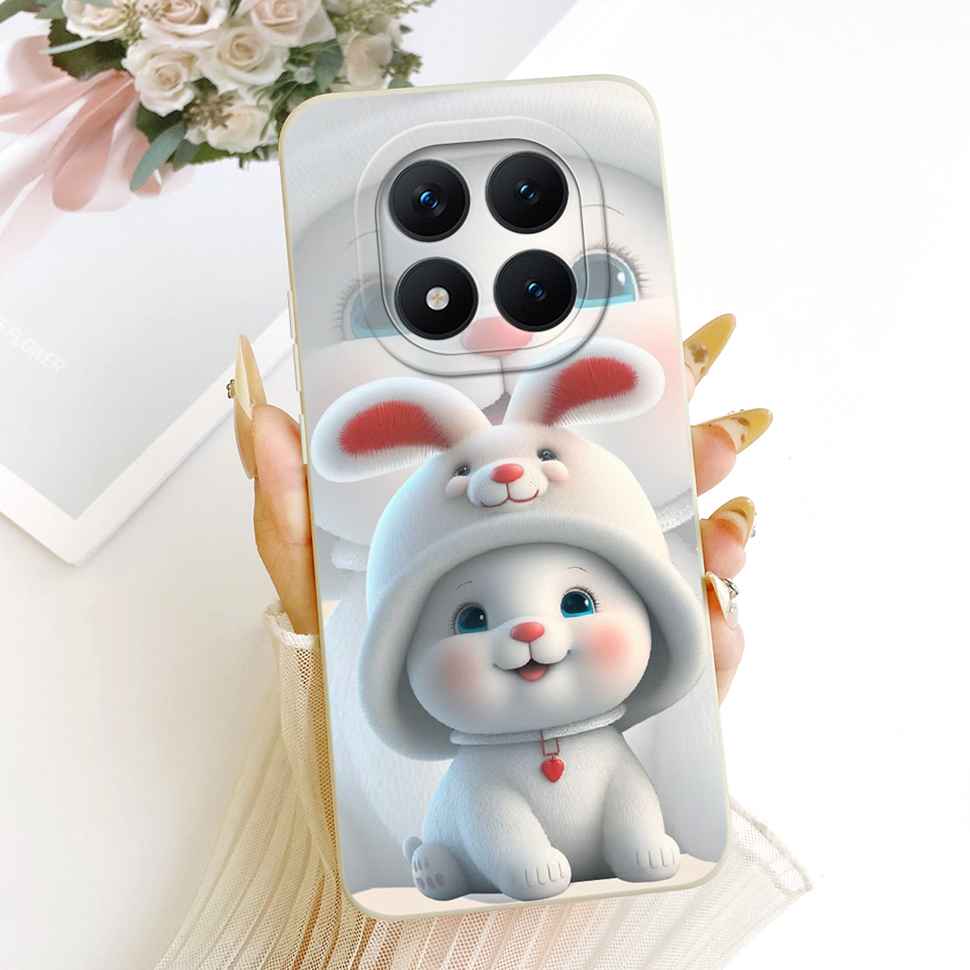 Cartoon Rabbit Case For Redmi Note 15 Pro Casing Cute Soft Phone Cover For Xiaomi Redmi Note15 Note 15 Pro 5G Capa Fundas