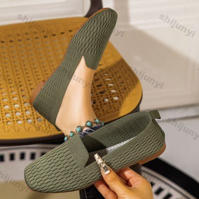 Damen Mesh Schuhe 2025 Frühling Sommer Neu Atmungsaktiv Leicht Bequem Rutschfest Freizeit Schuhe Mode Slipper Vintage Ballerinas