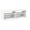 TV Cabinet with LED Lights White 120 X 35 X 40 Cm