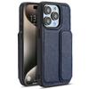 For iPhone 15 Pro Case Leather+TPU Card Holder Phone Cover